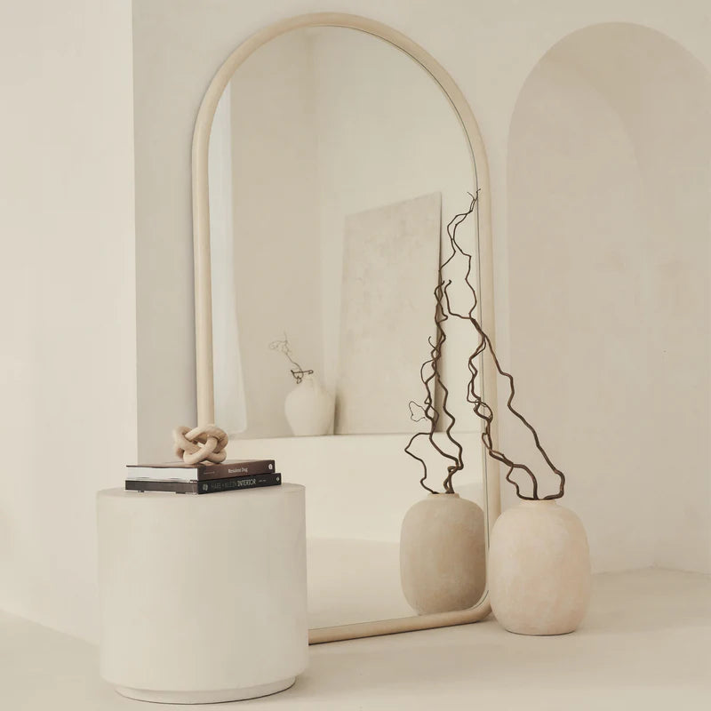 Bogenspiegel Amora Stehend Betonoptik 190 cm x 100 cm